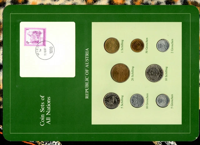 Coin Sets of All Nations Austria UNC 1982-1984 10 Schilling 1982 20 Schilling 84
