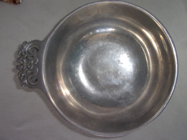 Nambe Silver? Canterbury Bowl/Eight Inch Diameter/Signed/212/Hefty Weight