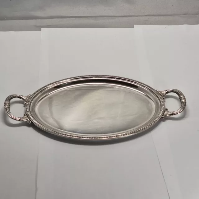 kl. Tablett Silber 800 punziert Malmaison Dekor Akanthusblatt 31 x 17,5 cm