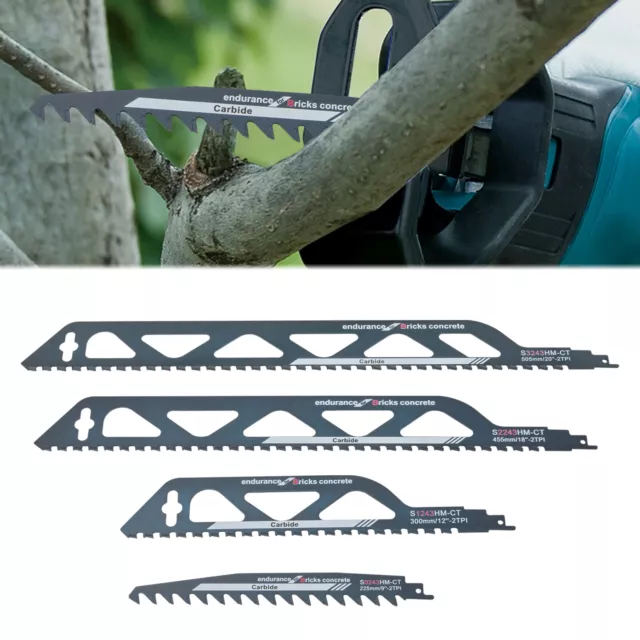 4 Pieces Concrete Cement Hollow Reciprocating Sabre Saw Blade for Cutting Brick