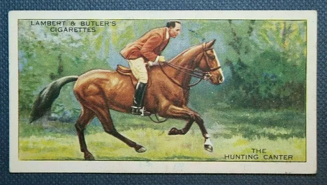 Reitfähigkeiten Jagd Canter Vintage 1930er Jahre Karte