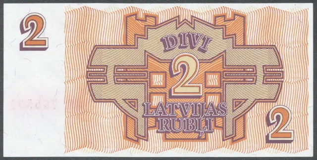 Latvia / Lettland [02] - 2 Rubli 1992 UNC - Pick 36 2