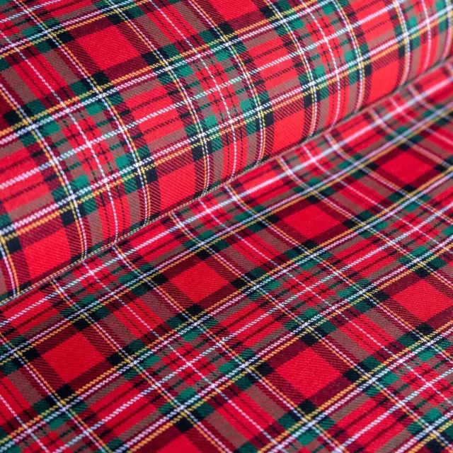 Christmas Brushed Cotton Tartan print 100% Cotton Material Extra wide 142cm