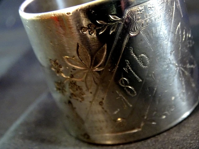 1876 Sterling Silver 1 1/2"  Napkin Ring - 2 Ounces