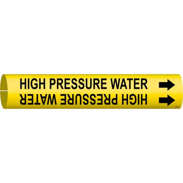 BRADY 4078-B Pipe Marker,High Pressure Water,7/8in H