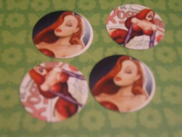 Pre Cut One Inch JESSICA ROGER RABBIT Bottle Cap Images! FREE SHIP