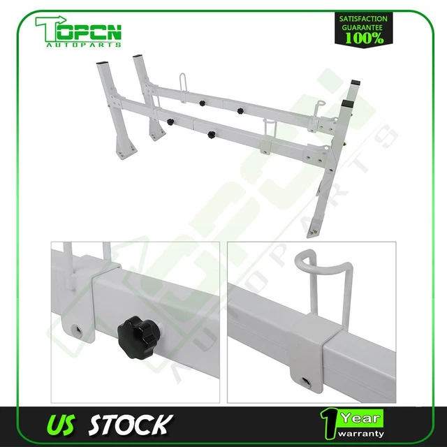 Crossbar For Chevy Express Set Van 2 bar Ladder Roof Rack Steel White Fast ship