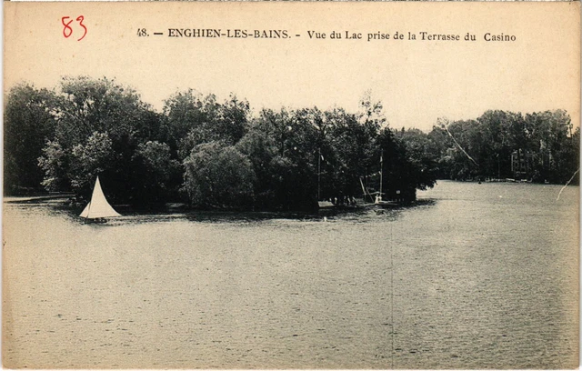 CPA Enghien les Bains Vue du Lac prise de la Terrasse Casino FRANCE (1308469)