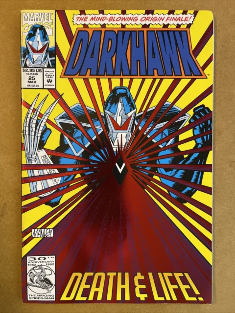 Marvel Comics Darkhawk Vol 1 #25 Red Foil Cover VG (Mar, 1993) "Death and Life"