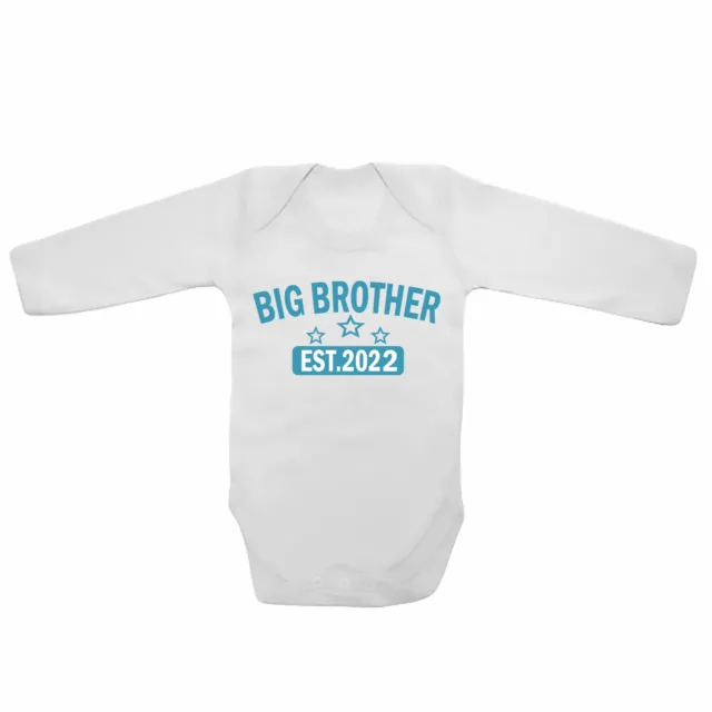Long Sleeve Unisex Baby Vest Funny Bodysuits - Big Brother EST. 2022