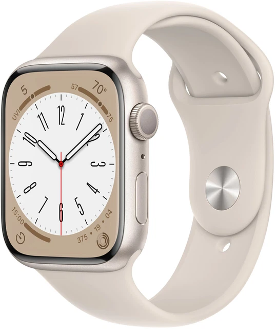 APPLE Watch S8 GPS 41 mm Alugehäuse Sportband Polarstern MNP63FD/A B-Ware