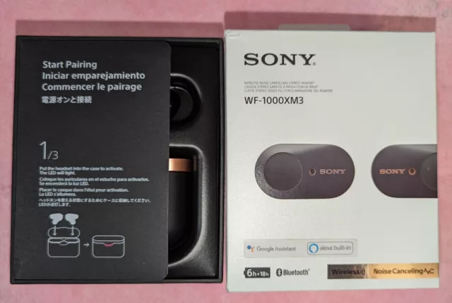 Sony WF-1000XM3 Kabellose ANC Bluetooth-Kopfhörer, (Headset) - Schwarz