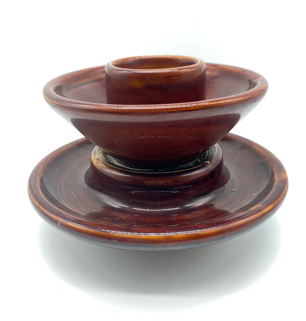 Vintage Large Brown LOCKE 1930 Porcelain/Ceramic High Voltage Insulator