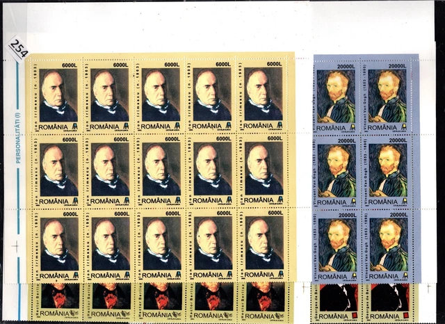 /// 25X Romania 2003 - Mnh - Painting - Folded Sheets