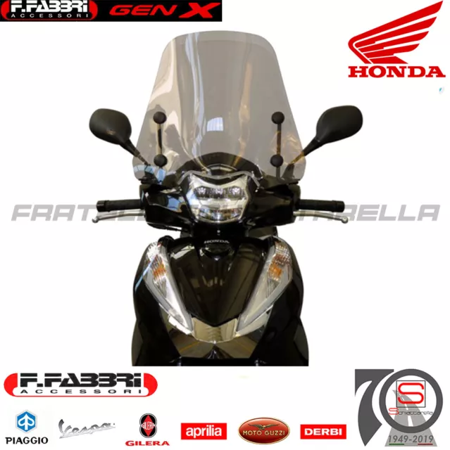 Parabrezza e cupolini: Lastra Parabrezza Paravento Fabbri Per Attacchi  Originali Honda Sh 125 Mode 2013 - 2018