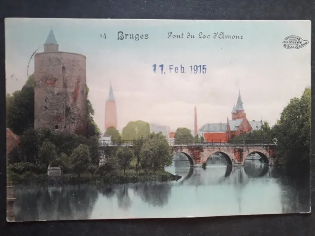 AK Bruges Pont Du Loc Delmonz 1915
