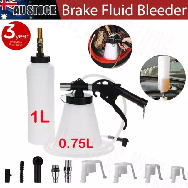 1L Air Brake Bleeder Clutch Vacuum Bleeding Extractor Fluid Fill Adapter Kit Set