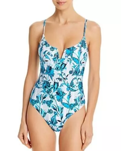 NWT Red Carter V-wire Maillot One Piece Swimsuit sz S Azul