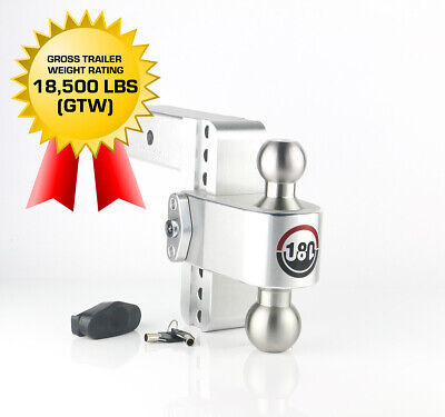Weigh Safe LTB6-2.5 Adjustable 6" 180 Hitch Ball Mount 2.5" Shaft 18,500 lbs.