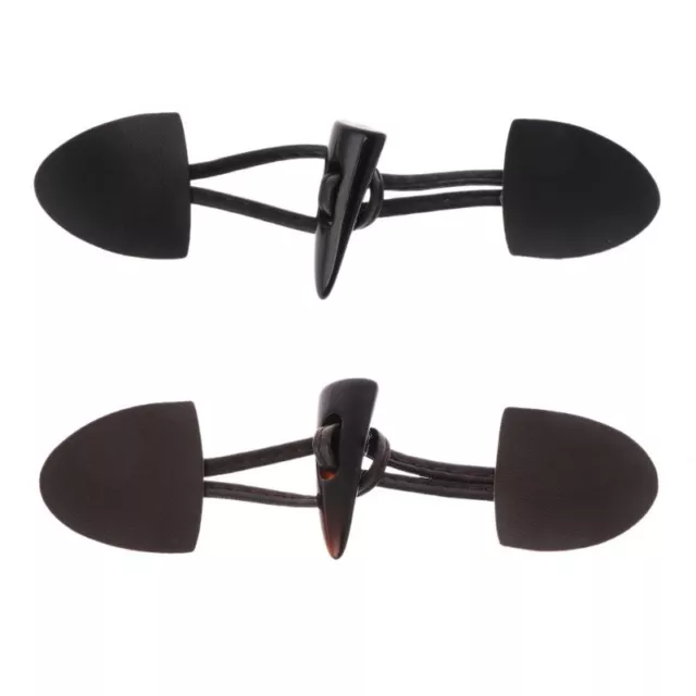 6 Pairs Leather Horn Toggle Closure Buttons Coat for Duffle Shawl Clothes