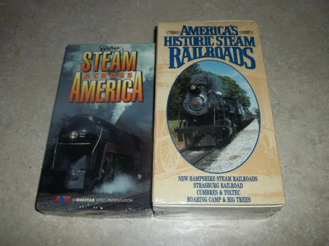 AMERICAS HISTORIC STEAM Railroads: (VHS, 2-Tape Set) & Steam