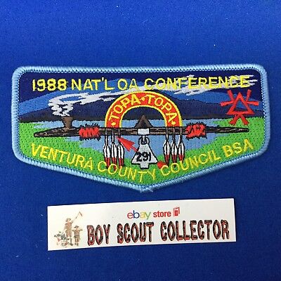 Boy Scout OA Topa Topa Lodge 291 1988 NOAC Order Of The Arrow Flap Patch