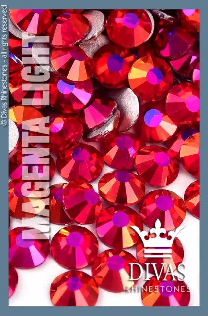 "Estrás recubierto rosa eltanino #2020 cristal de vidrio ""Luz magenta""
