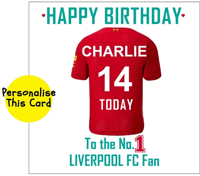 MAGLIA CALCIO FOOTY biglietto auguri buon compleanno personalizzata ...