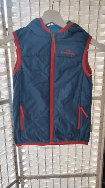 Boys Kathmandu Puffer Vest, Jacket, Reversible, Size 4, Blue
