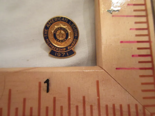 Vintage American Legion 1971 Membership Award, Badge Pinback, Trademarked