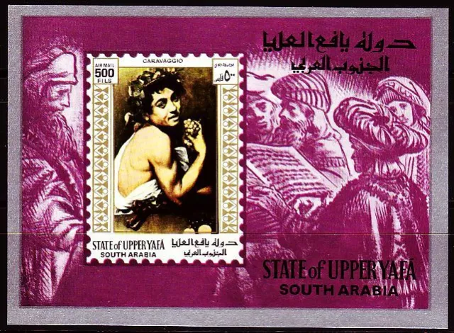 Aden Upper Yafa 1967 ** Bl.13 Gemälde Paintings Caravaggio