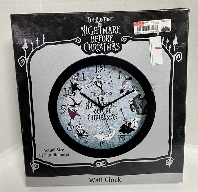 NIGHTMARE BEFORE CHRISTMAS NMBC Tim Burton’s Clock Vintage RARE SEALED