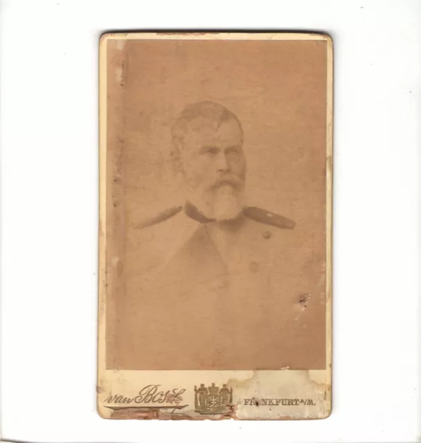 CDV Foto Herrenportrait / Jäger - Frankfurt Main um 1900