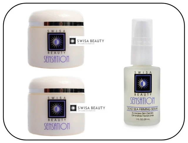 Dead Sea Facial Peel, Firming Moisturizer and Firming Serum Set - Swisa Beauty.