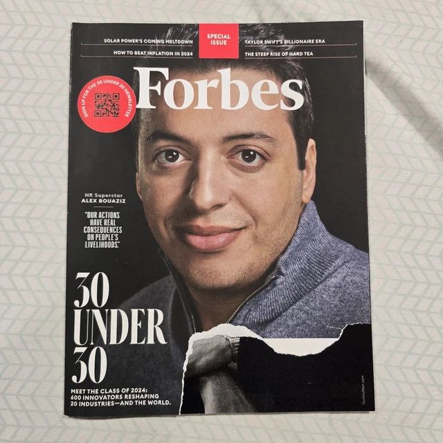ALEX BOUZIZ - P. Getreide Forbes Magazine Dec 2023 / Jan 2024 label ...