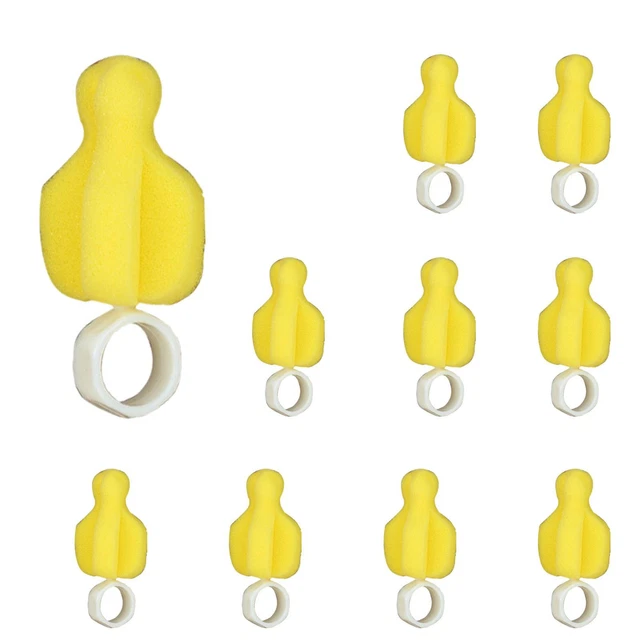 10pcs Rotating Sponge Baby Nipple Brush Teat Cleaning Brush Pacifier Cleaner Set