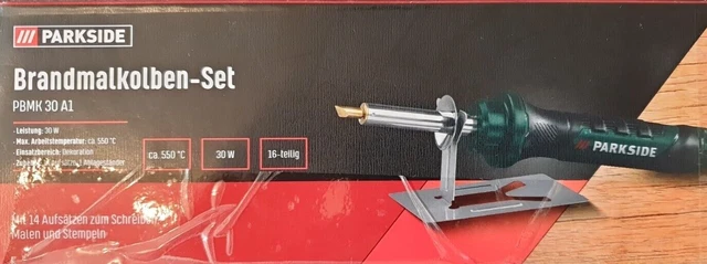 PARKSIDE® Brandmalkolben PBMK 30 A1 Inklusive 14 Aufsätzen - 16 Teilig 30W NEU