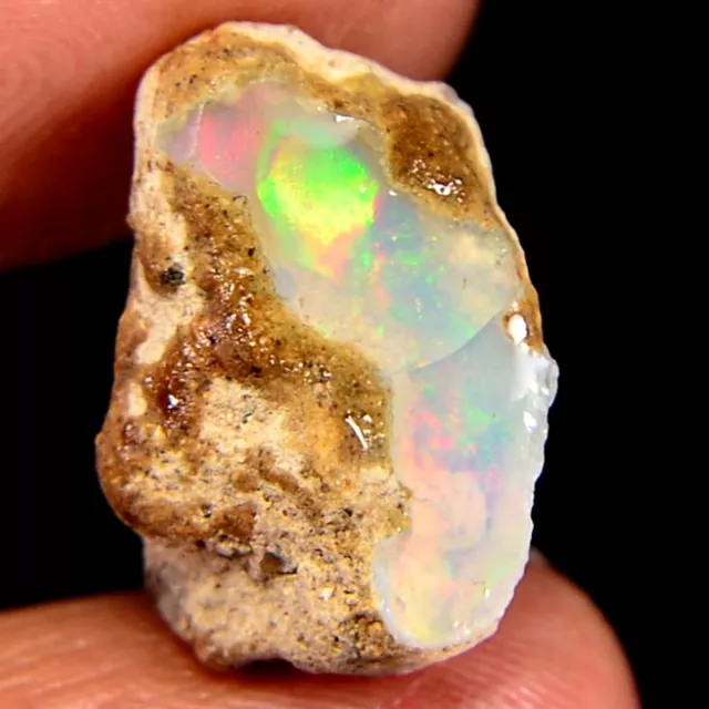 Éthiopien Feu Opale Naturel Jeu De Couleur Spécimen 100% Pierre Précieuse 7.50Ct