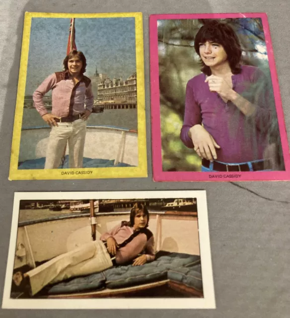 David Cassidy 1970s Monty Gum/Geo Bassett Cards