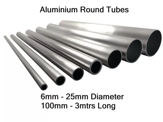 Aluminium Round Tube Pipe 6mm 8mm 10mm 12mm 16mm 20mm 22mm 25mm 6082T6 6063T6