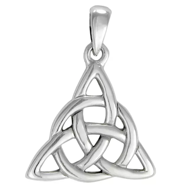 Small Sterling Silver Celtic Knot Triquetra Trinity Knotwork Pendant Jewelry