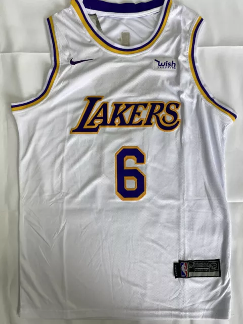 LeBron James #6 Los Angeles Lakers Basketball Jersey Stitched White