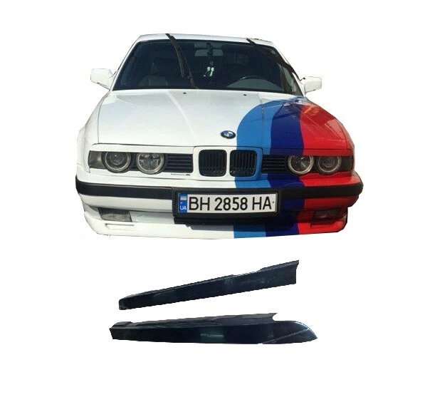 2 Sourcils De Phare Noirs Brillants Pour BMW E36 1992-1998 | Garniture De Phare Avant En Résine Époxy