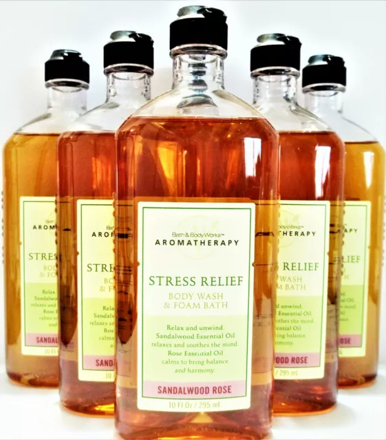Bath Body Works Aromaterapia SÁNDALO ROSA Lavado corporal 10 oz., NUEVO x 5