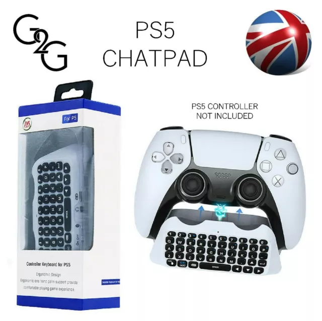 PS5 Bluetooth Mini Chatpad Inalámbrico Mensaje Teclado de Texto para Controlador PS5 Reino Unido