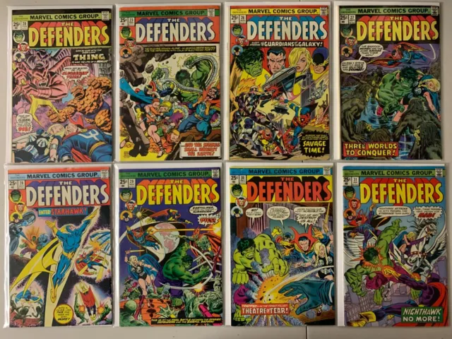 Defenders comic lot from:#20-38 NS 15 diff avg 5.0 (1975-76)