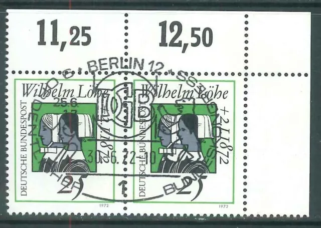 BRD - Bund - Mi-Nr. 710 Paar Ecke 2 - Eckrand - Vollstempel - SST. Berlin