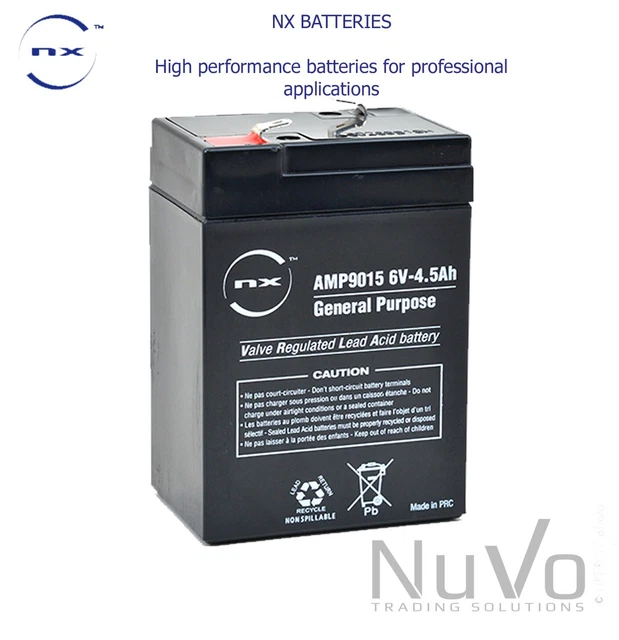 ULTRAMAX 6V 4.5Ah Sealed Lead Acid Battery – HKbil 3FM4.5 Replacement – NP4.5-6