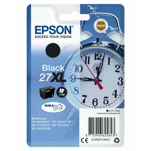 Druckerpatrone Original Tintenpatrone Epson 27XL Schwarz