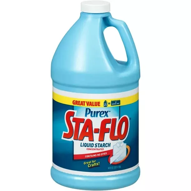 Purex Sta Flo Liquid Starch, Great for Crafts, Concentrated, 64 Ounce